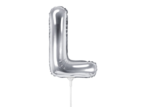 BALON LITERA L SREBRNY 14'' 35cm