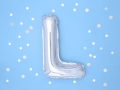 BALON LITERA L SREBRNY 14'' 35cm