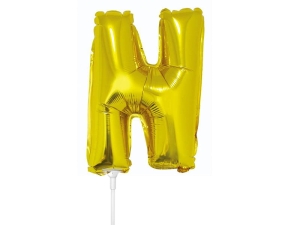 BALON GODAN LITERA N ZŁOTY 14'' 36cm