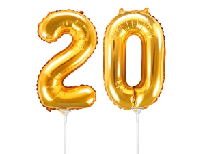 BALONY 20 ZŁOTE 14'' 35cm 2szt