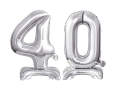 BALONY 40 SREBRNE 15'' 38cm 2szt