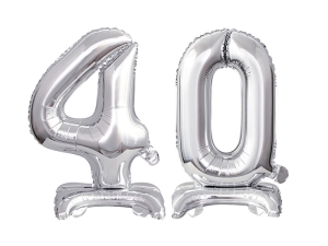 BALONY 40 SREBRNE 15'' 38cm 2szt