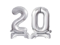 BALONY 20 SREBRNE 15'' 38cm 2szt