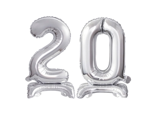 BALONY 20 SREBRNE 15'' 38cm 2szt