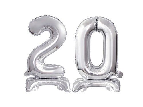 BALONY 20 SREBRNE 15'' 38cm 2szt