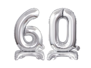 BALONY 60 SREBRNE 15'' 38cm 2szt