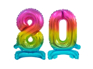 BALONY 80 TĘCZOWE 15'' 38cm 2szt