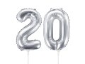 BALONY 20 SREBRNE 14'' 35cm 2szt