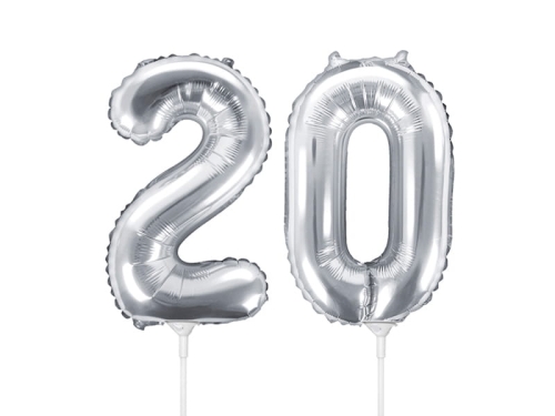 BALONY 20 SREBRNE 14'' 35cm 2szt