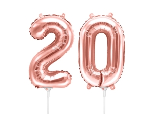 BALONY 20 RÓŻOWE ZŁOTO 14'' 35cm 2szt