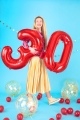 BALON CYFRA 1 CZERWONY 34'' 86cm