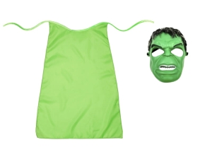 ZESTAW HULK ZIELONY PELERYNA 90cm 2el