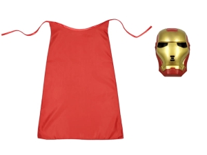 ZESTAW IRON MAN CZERWONY PELERYNA 55cm 2el