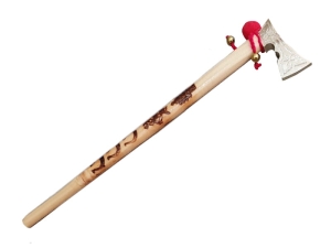 CIUPAGA GÓRALSKA Z POMPONEM DREWNIANA ZŁOTA 40cm