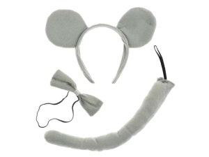 ZESTAW MYSZKA SZARY 3el 