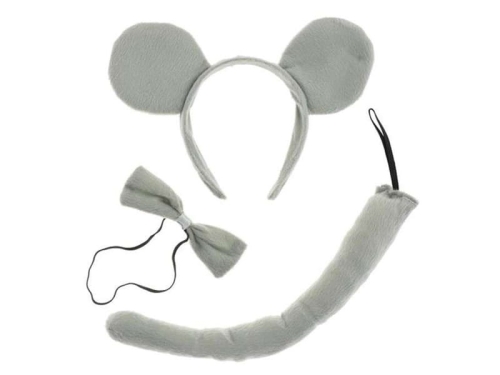 ZESTAW MYSZKA SZARY 3el