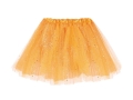 SPÓDNICZKA TIULOWA BROKAT POMARAŃCZOWA 30cm