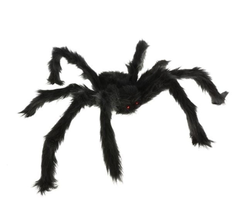 PAJĄK WŁOCHATY CZARNY 60cm