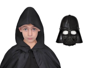 ZESTAW DARTH VADER STAR WARS CZARNY PELERYNA 84cm 2el