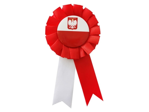 KOTYLION NARODOWY POJEDYNCZY FLAGA GODŁO BIAŁO-CZERWONY