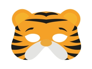 MASKA TYGRYS FILCOWA POMARAŃCZOWA