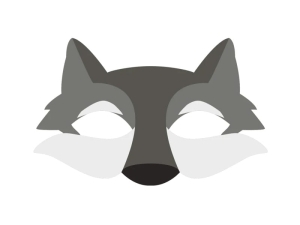 MASKA WILK FILCOWA SZARA