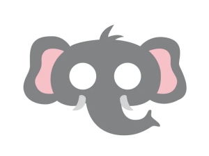 MASKA SŁONIK FILCOWA SZARA