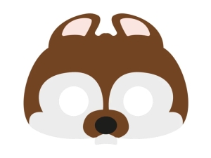 MASKA WIEWIÓRKA FILCOWA BRĄZOWA