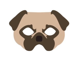 MASKA PIES BULDOG FILCOWA BRĄZOWA