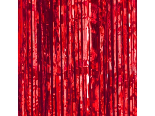 KURTYNA PARTY CZERWONA 100x250cm