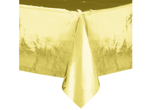 OBRUS FOLIOWY POŁYSK ZŁOTY 274x137cm