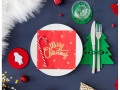 PODKŁADKI POD SZTUĆCE CHOINKA ZIELONE 20cm 6szt