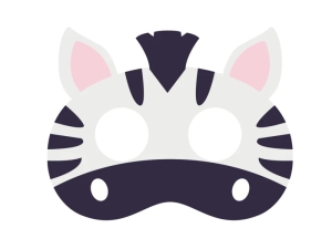 MASKA ZEBRA FILCOWA BIAŁO-CZARNA
