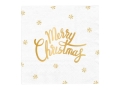 SERWETKI MERRY CHRISTMAS ŚNIEŻYNKI BIAŁE 10szt