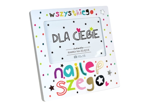 RAMKA NA ZDJĘCIE WSZYSTKIEGO NAJLEPSZEGO BIAŁA 19x19cm