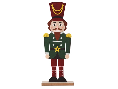 FIGURKA DZIADEK DO ORZECHÓW DREWNIANA ZIELONA 42cm