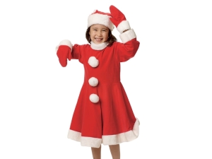 STRÓJ SUKIENKA MIKOŁAJKA CZERWONA 95-105