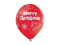 BALON MERRY CHRISTMAS 30cm MIX 1szt