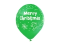 BALON MERRY CHRISTMAS 30cm MIX 1szt