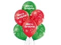 BALON MERRY CHRISTMAS 30cm MIX 1szt