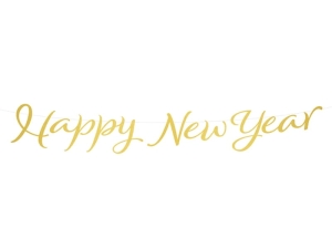 BANER HAPPY NEW YEAR ZŁOTY 1,2m