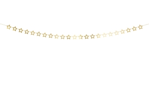 GIRLANDA PAPIEROWA GWIAZDKI ZŁOTA 3m