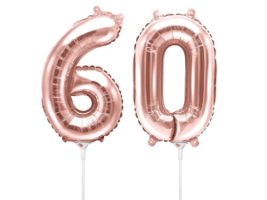 BALONY 60 RÓŻOWE ZŁOTO 14'' 35cm 2szt