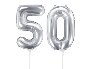 BALONY 50 SREBRNE 14'' 35cm 2szt