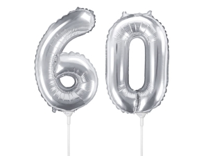 BALONY 60 SREBRNE 14'' 35cm 2szt