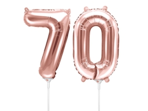 BALONY 70 RÓŻOWE ZŁOTO 14'' 35cm 2szt