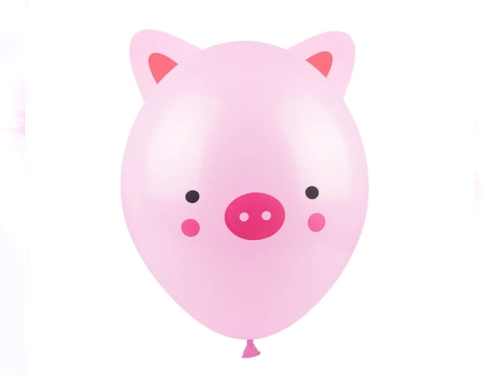 BALONY RÓŻOWE ŚWINKA 30cm 3szt