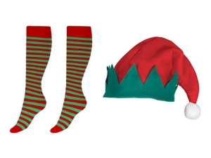 ZESTAW ELF CZERWONO-ZIELONY 2el