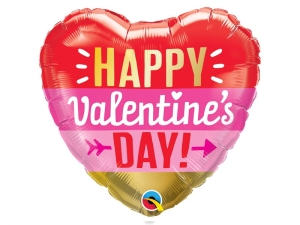 BALON SERCE HAPPY VALENTINE'S DAY 18'' 46cm