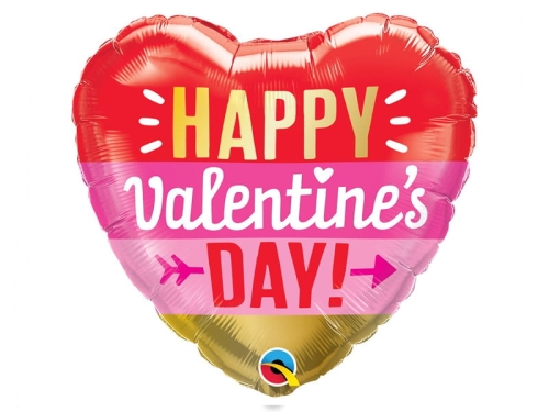 BALON SERCE HAPPY VALENTINE'S DAY 18'' 46cm
